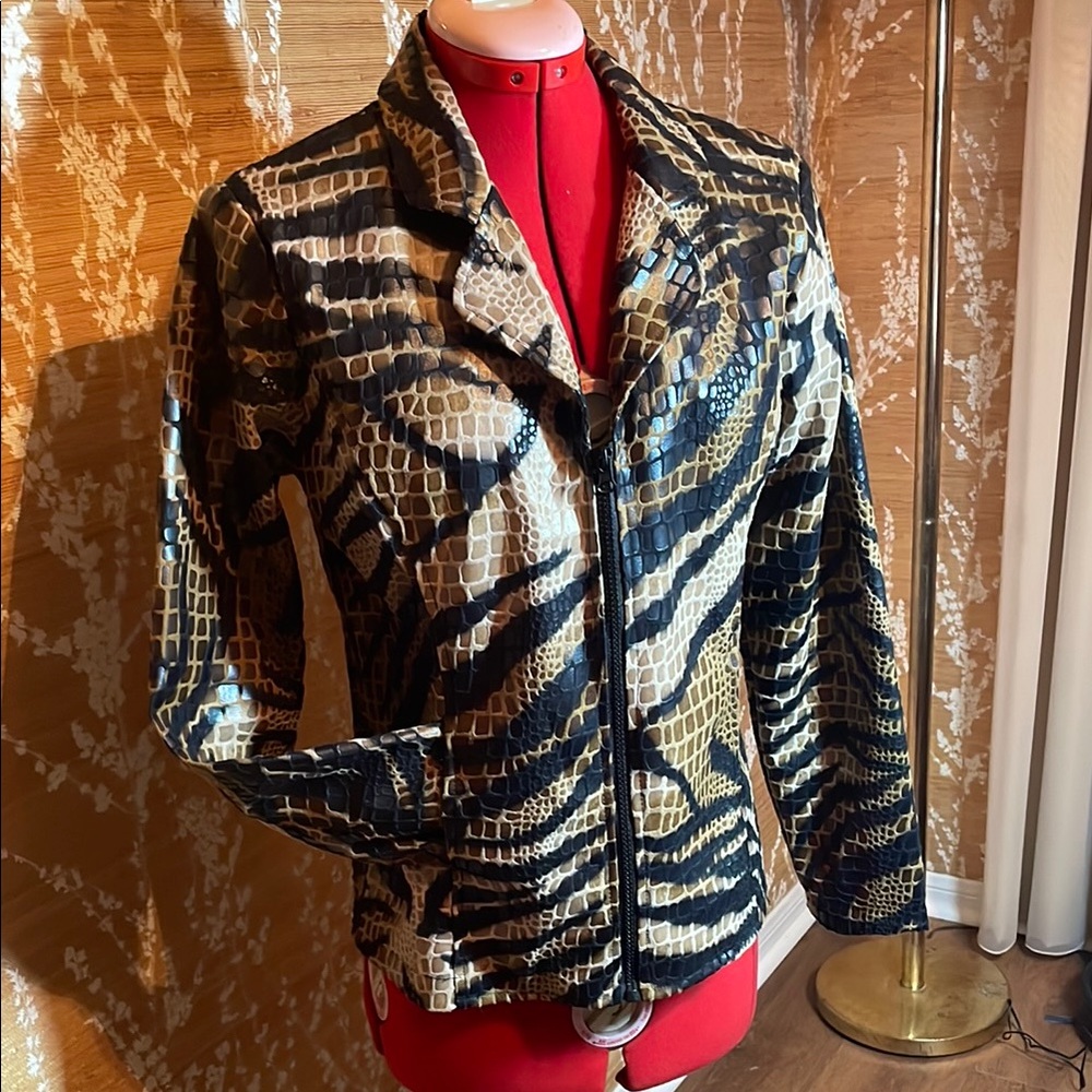 Selene Sport Brown Tan Blazer Fitted Suit Jacket
